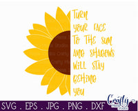 Turn Your Face To The Sun, Sunflower Svg