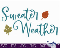 Sweater Weather, Fall Svg