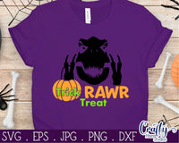 Trick Rawr Treat, Halloween Dinosaur Svg