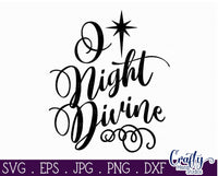 Christian Christmas Svg, O Night Divine