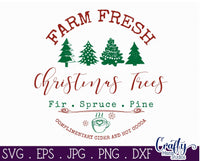 Farm Fresh Christmas Trees Svg