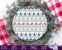 Ugly Christmas Sweater Round Svg Bundle