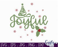 Joyful Svg, Christmas Tree