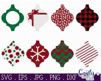 Arabesque Tile Ornament, Christmas Svg