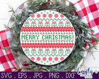 Ugly Christmas Sweater Round Svg Bundle