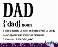 Dad Definition Svg, Father's Day, Family