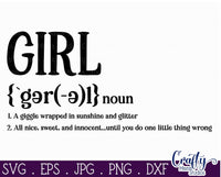 Girl Definition Svg, Daughter, Family