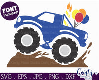 Monster Truck Birthday Svg