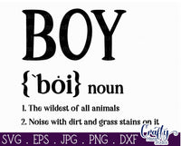 Boy Definition, Funny Family Definition Svg