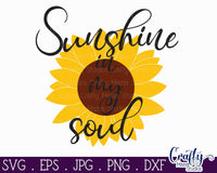 Sunshine In My Soul, Sunflower Svg,