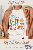 I Love Fall Most Of All Svg, Fall Svg