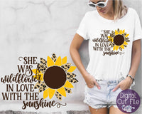 She Was A Wild Flower Svg, Sunflower Svg