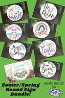 Easter Round Sign Svg Bundle