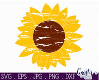 Sunflower Svg, Grunge Sunflower