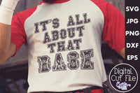 It's All About That Base, Distressed Baseball SVG