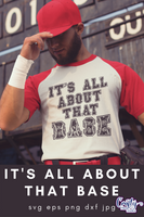 It's All About That Base, Distressed Baseball SVG