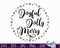 Joyful Jolly Merry Svg