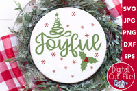 Joyful Svg, Christmas Tree