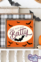 Retro Halloween Svg, Just A Little Batty