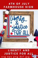 Liberty And Justice For All Sign Svg