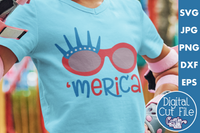 Merica Sunglasses Svg, 4th of July