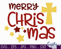 Christian Christmas Svg, Merry Christmas