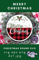 Merry Christmas Svg, Buffalo Plaid