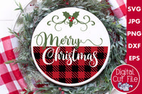 Merry Christmas Svg, Buffalo Plaid