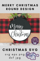 Christmas Svg, Merry Christmas Round Sign