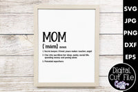 Mom Definition, Mother's Day Svg, Family