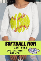 Distressed Softball Mom Svg