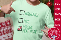 Naughty Or Nice Santa's List, Christmas Svg