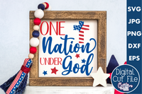 One Nation Under God Sign Svg