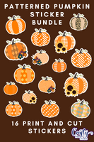 Patterned Pumpkin Fall Stickers