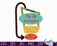 Pop Up Adventure Retro Svg