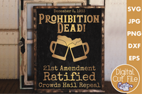 Prohibition Dead Svg