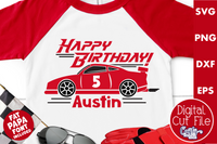 Kids Race Car | Happy Birthday Shirt