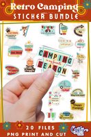 Retro Camping Stickers