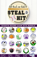 Family Sports Round Sign Bundle