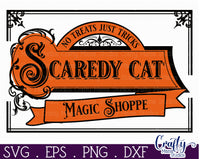 Scaredy Cat Magic Tricks Sign