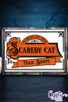 Scaredy Cat Magic Tricks Sign