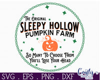 Pumpkin Farm Vintage Round Svg