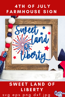 Sweet Land Of Liberty Sign Svg