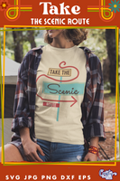 Take The Scenic Route Retro Svg