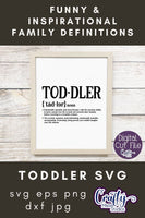 Toddler Definition, Family Svg