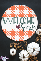 Welcome Fall Round Sign Svg