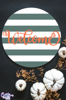 Welcome Round Sign Svg