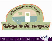 What Happens In The Camper Retro Svg