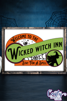 Wicked Witch Inn, Vintage Farmhouse Sign