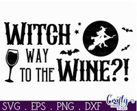 Witch Way To The Wine Svg